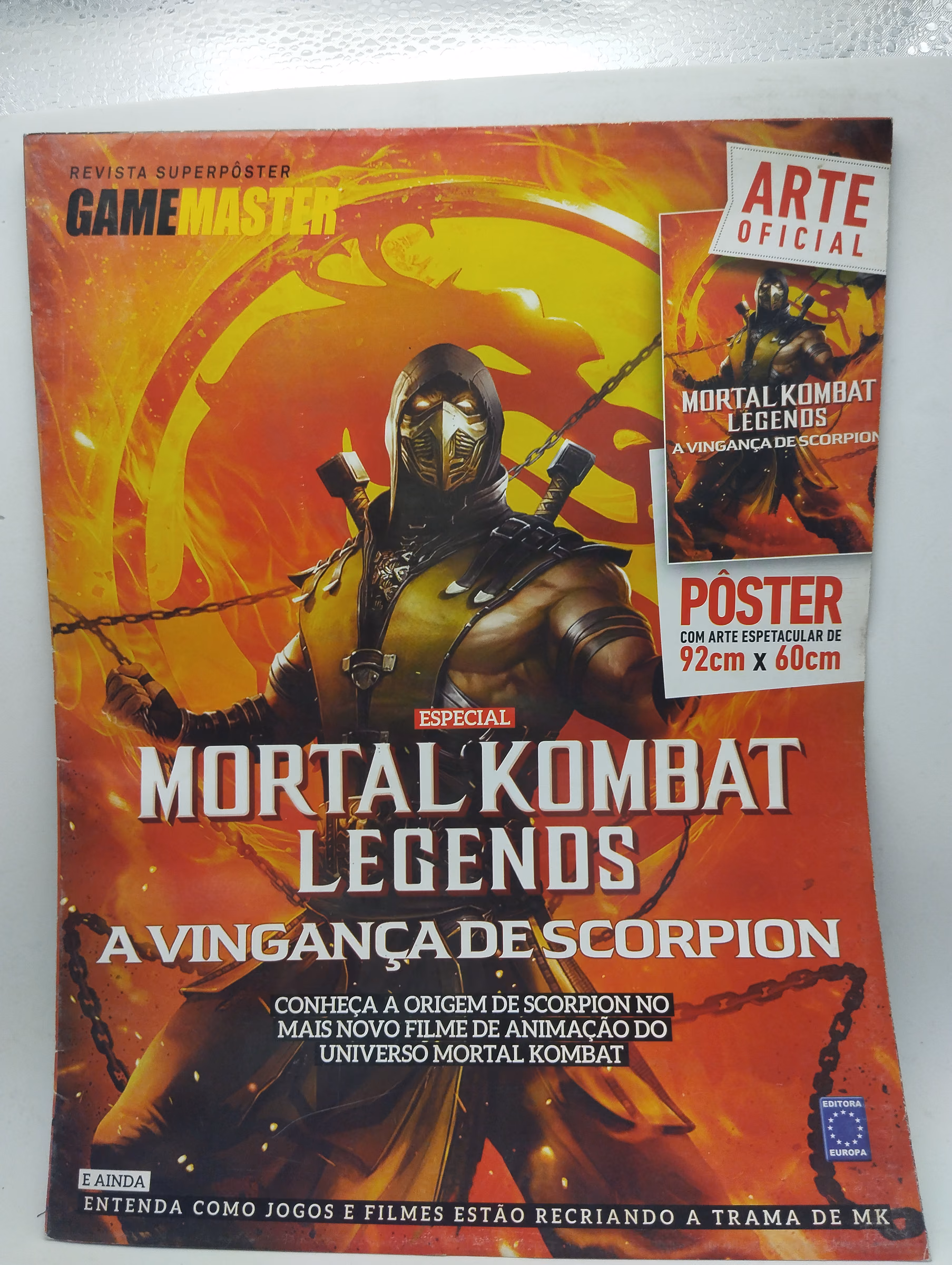 Revista Superpôster GameMaster Especial Mortal Kombat Legends A Vingança De Scorpion - Revista - Scorpion