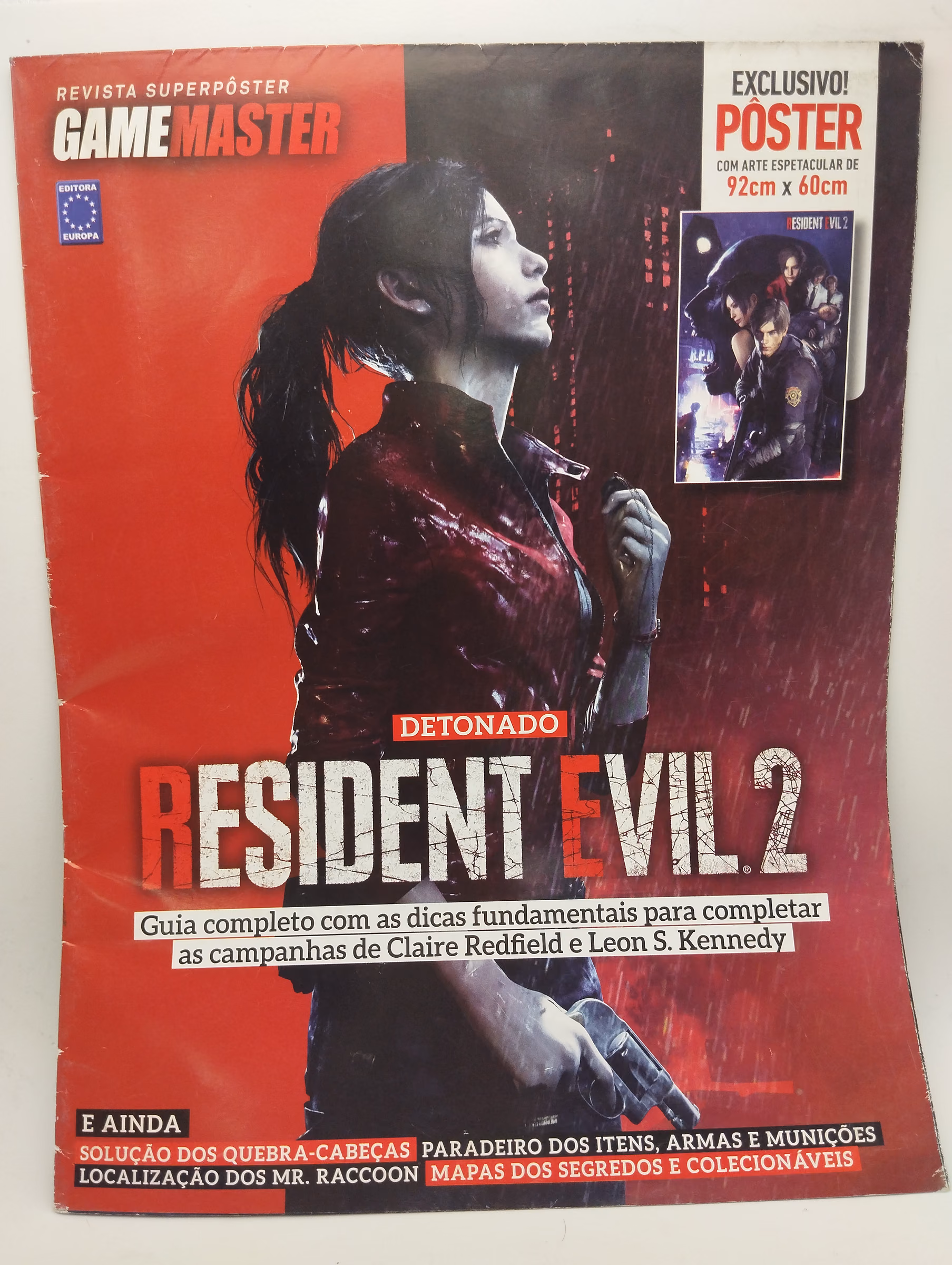 Revista Superpôster GameMaster Detonado Resident Evil 2 - Revistas - Resident evil 2 Remake