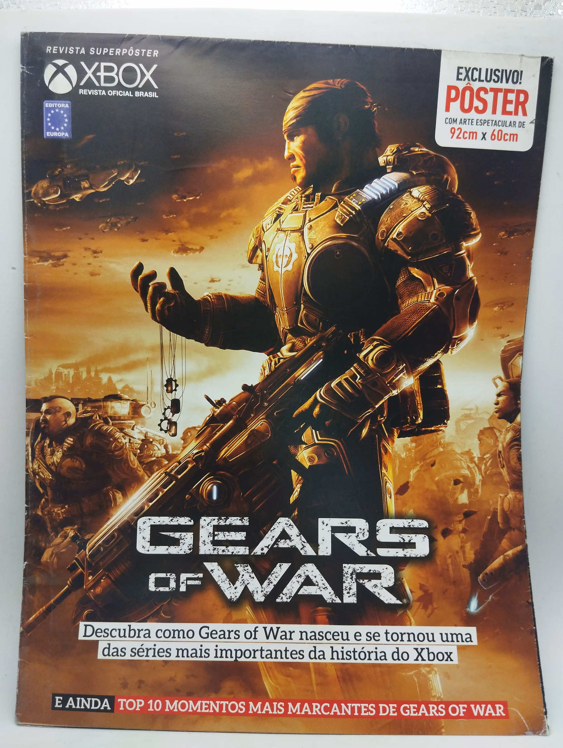 Revista Superpôster Xbox Revista Oficial Brasil - Gears of War - Xbox