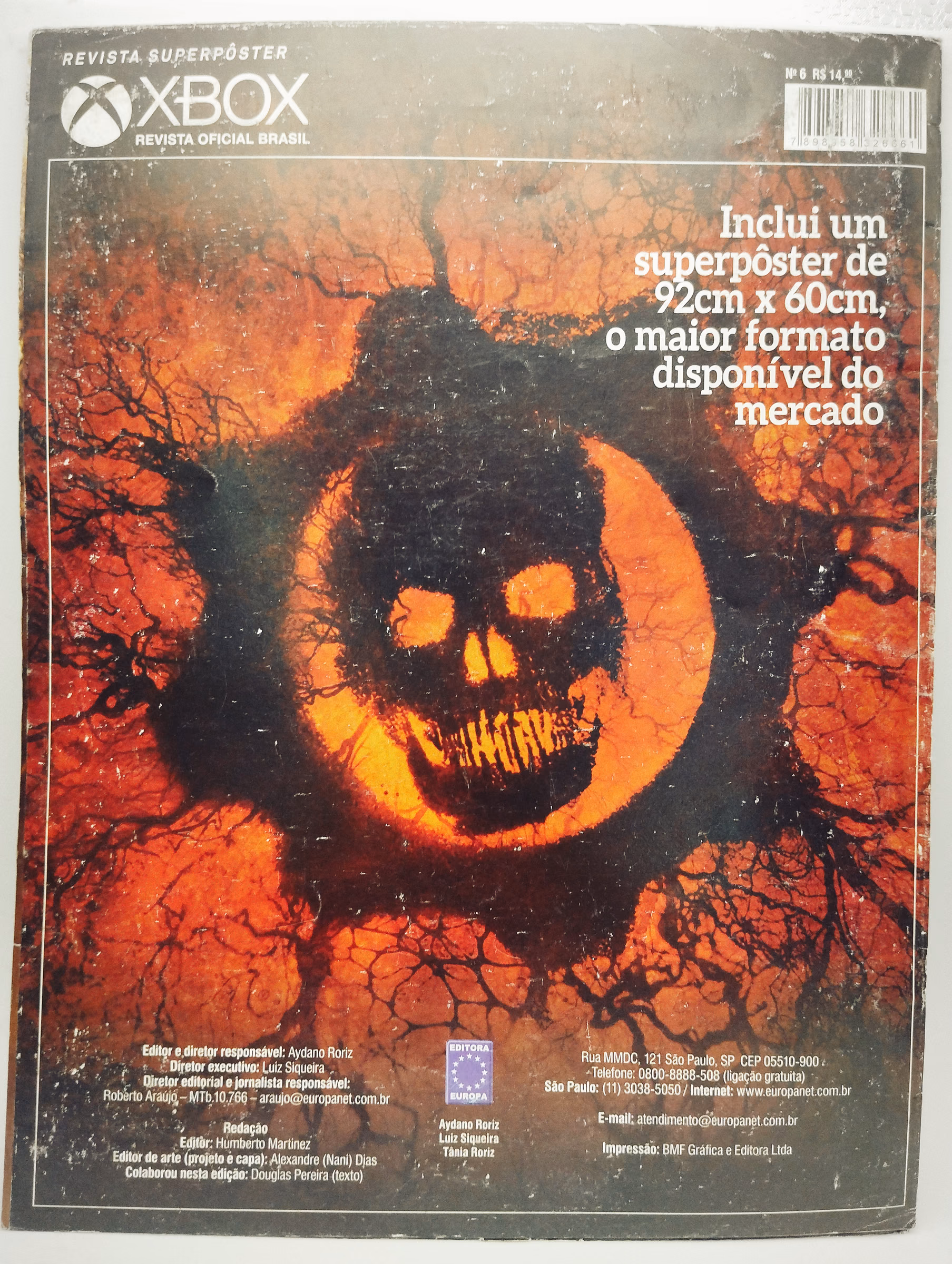 Revista Oficial Xbox Brasil Nº 6 - Xbox - Gears of war Logo